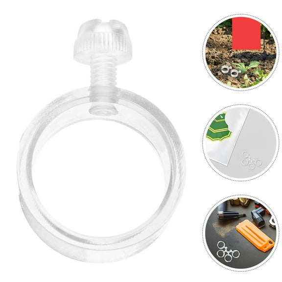 Masteelf 4pcs Flagpole Retaining Ring Flag Mounting Hardware Flag Pole Retainer Ring Clamp for Flags Flagpole Clamp Flag Fixing Holder Convenient Flags Holders Garden Flag Clips