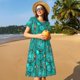 thumbnail image 4 of Balery Boho Dreamcatcher Vestidos sueltos de manga corta para mujer, vestidos de verano 2025, vestidos casuales de corte A con vuelo., 4 of 6