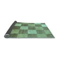 thumbnail image 2 of Ahgly Company Indoor Square Checkered Light Blue Modern Area Rugs, 6' Square, 2 of 4
