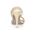 thumbnail image 3 of BLISSFUL STEP Women's Open Toe Stiletto High Heel Rhinestone Mules Sandals, 3 of 7