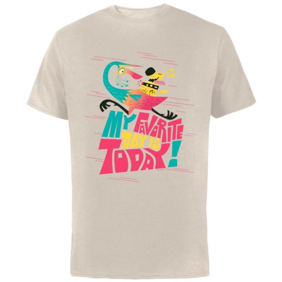 Disney and Pixar’s Up Kevin Dug My Favorite Day is Today - Short Sleeve Cotton T-Shirt for Adults - Customized-Natural