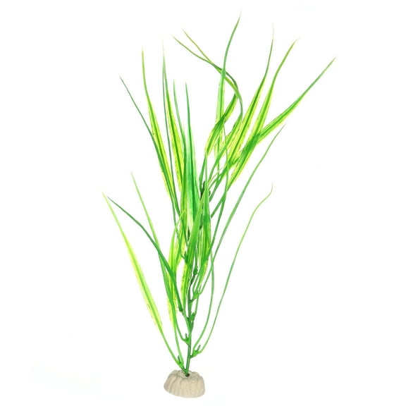 Unique Bargains 1 Pcs Fish Tank Aquarium Decorations Artificial Plants Plastic Artificial Water Plants Green 30.5cm