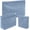 Misty Blue, variant on 3 Pack Corduroy Makeup Bag Set  Toiletry Travel Pouch Organizer  Makeup Bag Large Pouch Zipper Purse Organizer for Women Girls(Light Green)