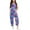 Purple, variant on Girls' Fish Scale Printed Casual V Strap Romper Solid Color Loose Casual Romper With Pocket Kids Outfit Girls Gymnastics Pants Girls