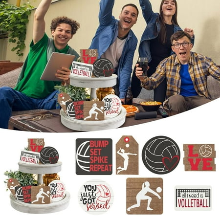 

Rustic Kitchen Decor Rustic for Home Decor Tray Decorative Center Table Sports Volleyball Layer Tray Layered Tray Decoration Women s Volleyball Sports Decoration Logo Decoration Farmhouse Autumn And