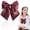 Wine, variant on Clearance Under $1 Girls Bow Tie, Pre-Tied Sailor Bow Necktie, Red 15x13cm, Fashion Collar Accessory for School Shirt Cosplay Costume