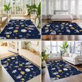 thumbnail image 4 of Large Area Rugs 5'x8', Blue Space Carpet Runner Indoor Outdoor Rugs Home Decor Aesthetic, Cartoon Cute Spaceship Planet Star Funny Non Slip Mats Washable Accent Rug for Living Room Bedroom, 4 of 8