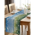 thumbnail image 2 of Burlap Table Runner 60 Inches Long, Country Flower Daisy Green Grass Non-Slip Kitchen Table Runners for Dining Room Everyday Use Party Table Decorations Watercolor Oil Painting Style, 2 of 9