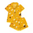 thumbnail image 4 of Summer Sales Womens Pajama Sets Satin Fall Pumpkin Print Short Sleeve Button Loungewear Halloween Pajama Sets for Women 2 Piece, 4 of 4