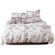 thumbnail image 1 of Juego de 3 piezas de funda de edredón y funda de almohada de poliéster jaspeado, juego de cama tamaño doble de la UE (marrón), 1 of 8