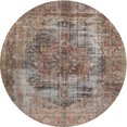 thumbnail image 1 of Ahgly Company Indoor Round Traditional Sienna Brown Persian Area Rugs, 4' Round, 1 of 6