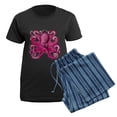thumbnail image 5 of CafePress - Pink Octopus Women's Dark Pajamas - Women's Short Sleeve Print T-Shirt and Pants Dark Cotton Pajama Set, 5 of 7