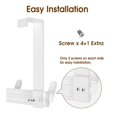 thumbnail image 4 of Chauncey Home Ganchos Para Colgar Sobre La Puerta Con Brazos Extendidos Para Puertas De 1 3/8 Pulgadas L7U – Perchero Accesorios De Baño Y Soporte Organizador De Toallas Para Abrigo, Bata Y Sombrero –, 4 of 5