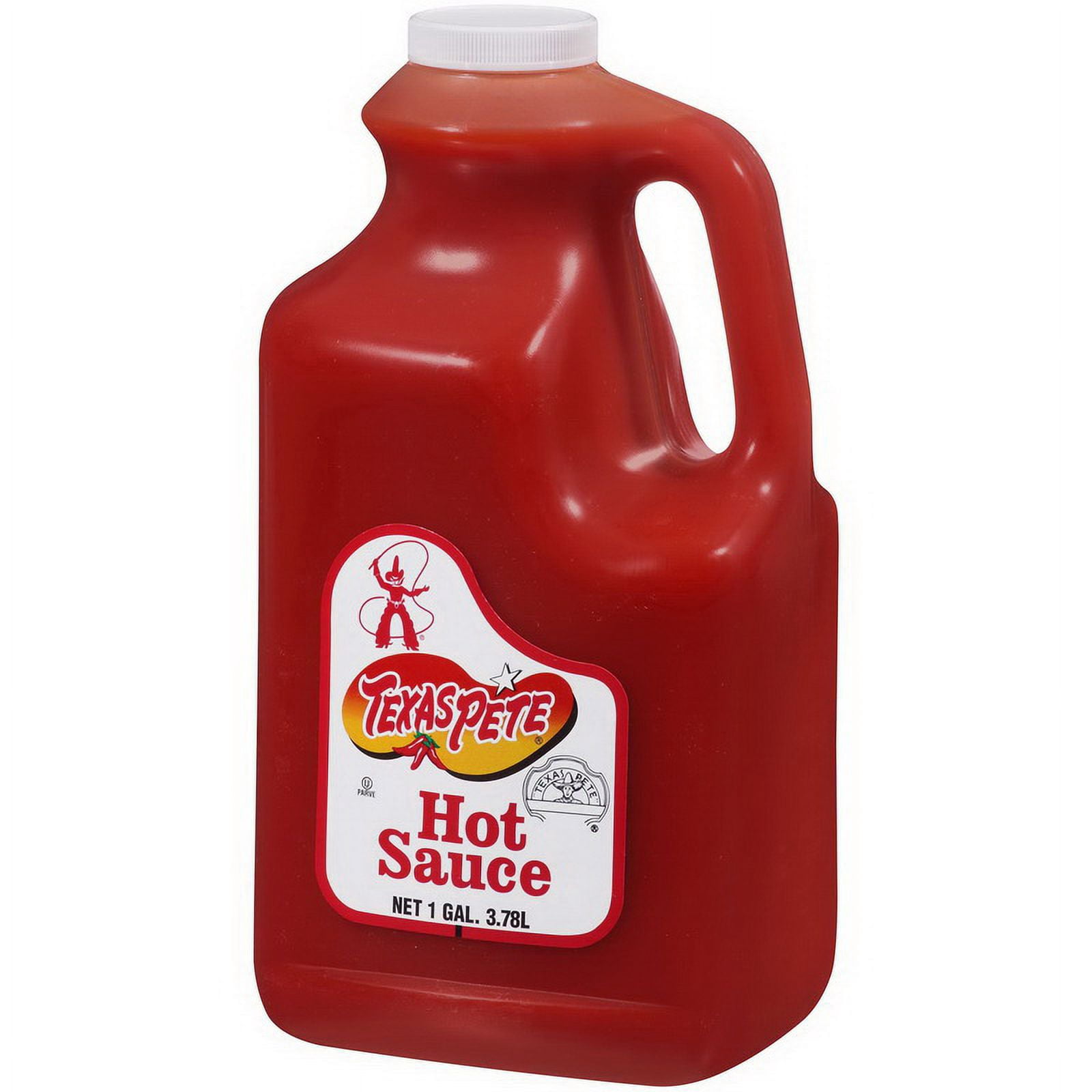 (Price/Case)Texas Pete Hot Sauce White Display Case, 1 Gallon, 4 per case