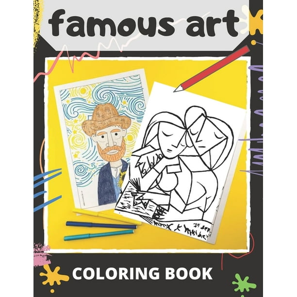 Download Famous Art Coloring Book Great Coloring Art Book For Adults Great Gift Famous Paintings Relaxation Paperback Walmart Com Walmart Com