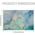 thumbnail image 2 of Turquoise Teal Placemats Set of 6, Marble Placemats, Vinyl Dining Teal Placemats Washable, Square Table Mats Set 17.5 x11.6 Inch, Heat Resistant Mats for Home Kitchen Holiday Decoration, 2 of 6