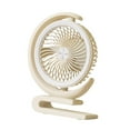 thumbnail image 4 of Ventilador de escritorio de 3 velocidades, cómodo, con viento fuerte y tiempo de trabajo prolongado. Beige, 4 of 9