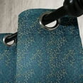 thumbnail image 3 of Ambesonne Leaves Grommet Curtain, Little Buds on Branches, 50" x 108", Dark Blue Green Yellow, 3 of 6
