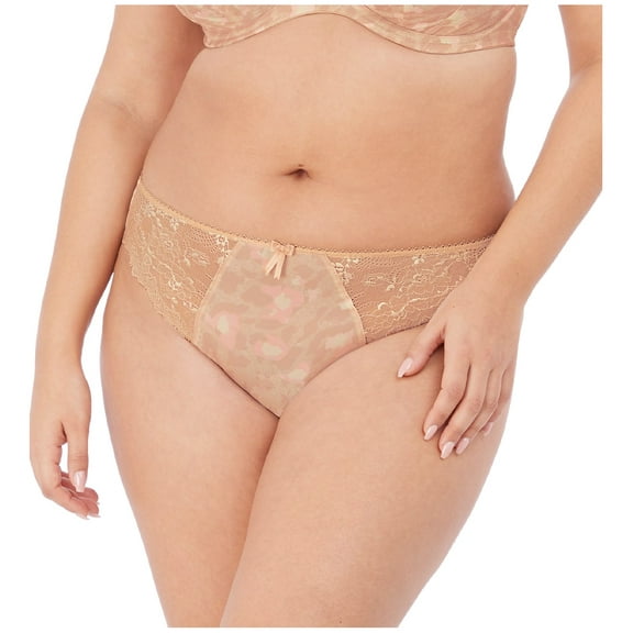 Elomi Morgan Stretch Lace Matching Panty Brief (4115),Medium,Toasted Almond