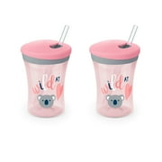 NUK Evolution Straw Cup, 8 oz, 2-Pack