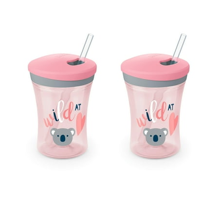 NUK Evolution Straw Cup, 8 oz, 2-Pack