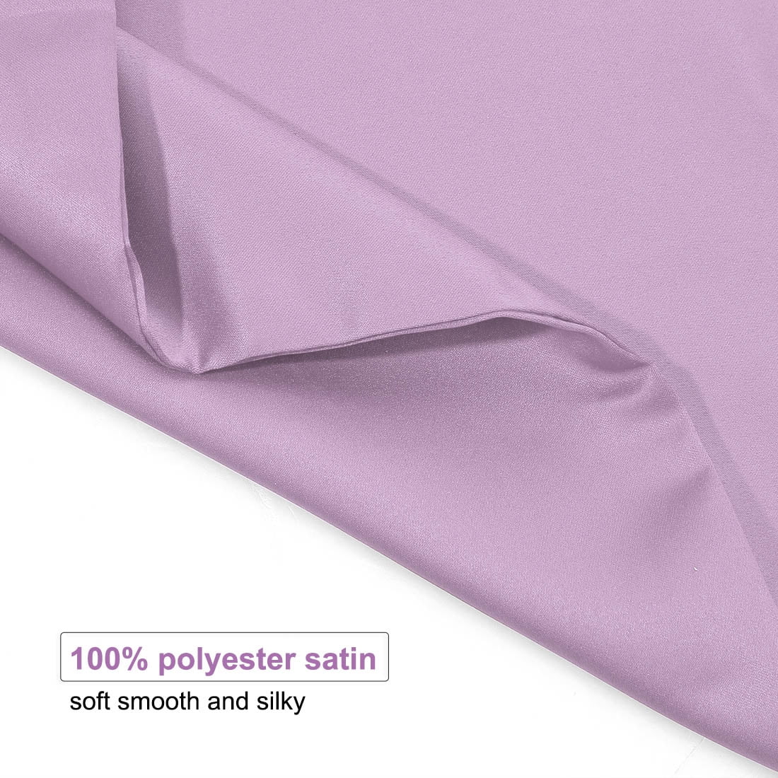 Unique Bargains Pillow Covers Silky Satin Zipper Pillowcases Set of 2 Mauve 21" x 27"