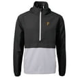 thumbnail image 2 of Men's Cutter & Buck  Black Pittsburgh Pirates Charter Eco Recycled Half-Zip Anorak Jacket, 2 of 3