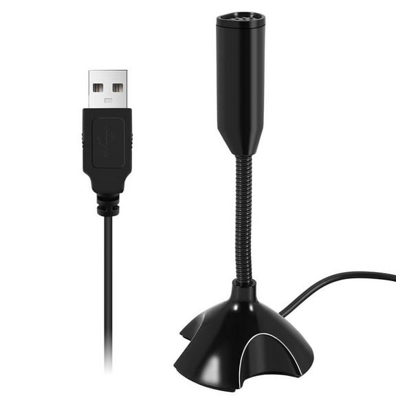 USB Microphone Web Flexible Noise Canceling Mic For PC Computer Laptop Stand