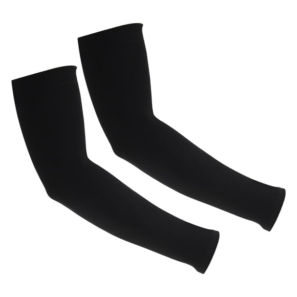 Uxcell 1 Pair Arm Sleeves, Sun Protection Arm Sleeve Shade Cooling Arm Sleeves for Sports Hiking Riding, Black