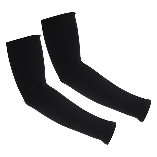Uxcell 1 par de mangas para brazos, protección solar, mangas de enfriamiento para deportes, senderismo, ciclismo, negro