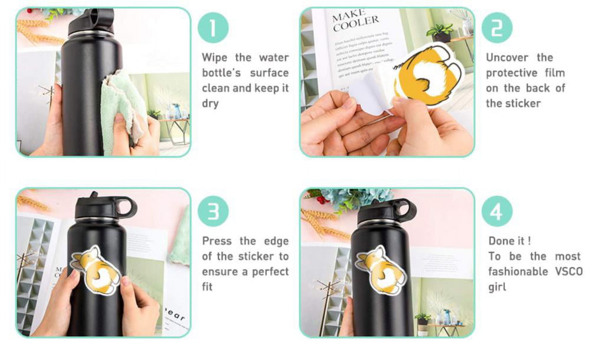 Water Bottle Stickers Hydro Flask Stickers Pack Vsco Stickers For