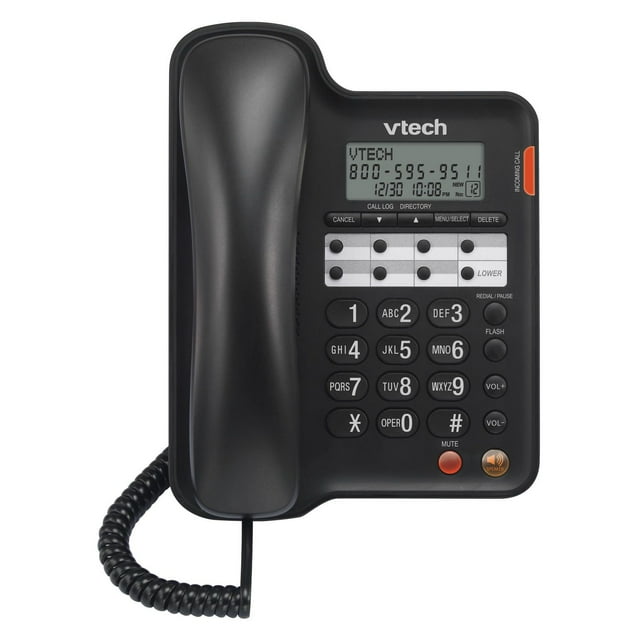 VTech CD1153-BK Corded Speakerphone with Caller ID - Black