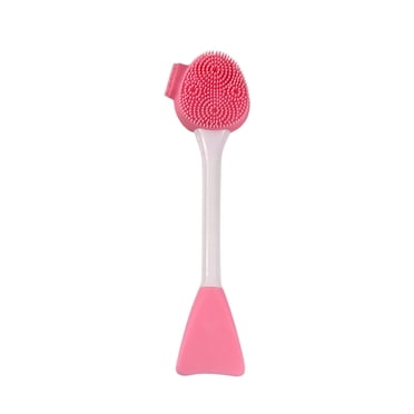 Silicone Facial Cleansing Brush Double Ended Face Scrubber Massage Tool for Deep Cleaning Exfoliating and Applying Products
