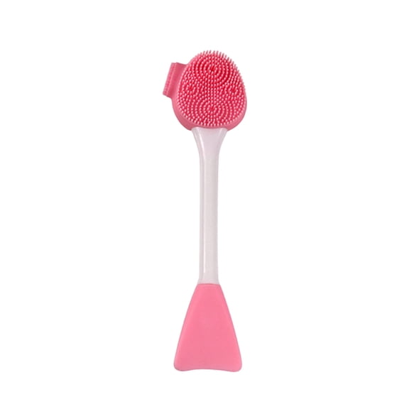 Silicone Facial Cleansing Brush Double Ended Face Scrubber Massage Tool for Deep Cleaning Exfoliating and Applying Products