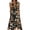 Black, variant on Summer Womens Plus Size Dress Sleeveless Floral Print V-Neck Pockets Casual Long Dress