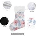 thumbnail image 3 of GZHJMY Rose Flowers Christmas Stockings 2PCS, Large Xmas Stockings Gift Decorations and Party Supplies,Used for Fireplace Decoration Socks Christmas Tree Decoration, 3 of 7