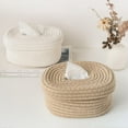 thumbnail image 6 of Rattan Tissue Box Toilet Paper Cover Wicker Decorative Holders with Lid for Storage Tissues Protector in Bathroom, Round Toilet Holder Basket, 6 of 9