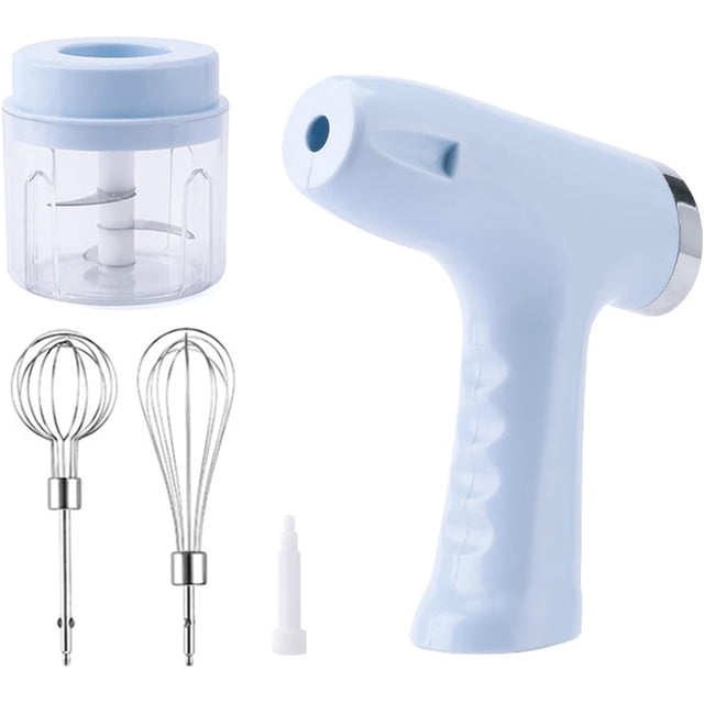 Cordless Electric Hand Mixer with Food Chopper and USB-C Charging, Portable Whisk