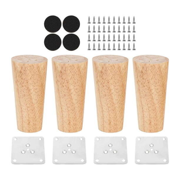4 patas de madera para muebles, antideslizantes, compactas y portátiles, para aumentar la altura. Altura 10cm