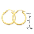 thumbnail image 2 of Primal Gold 14 Karat Yellow Gold 2mm Square Tube Hoop Earrings, 2 of 4