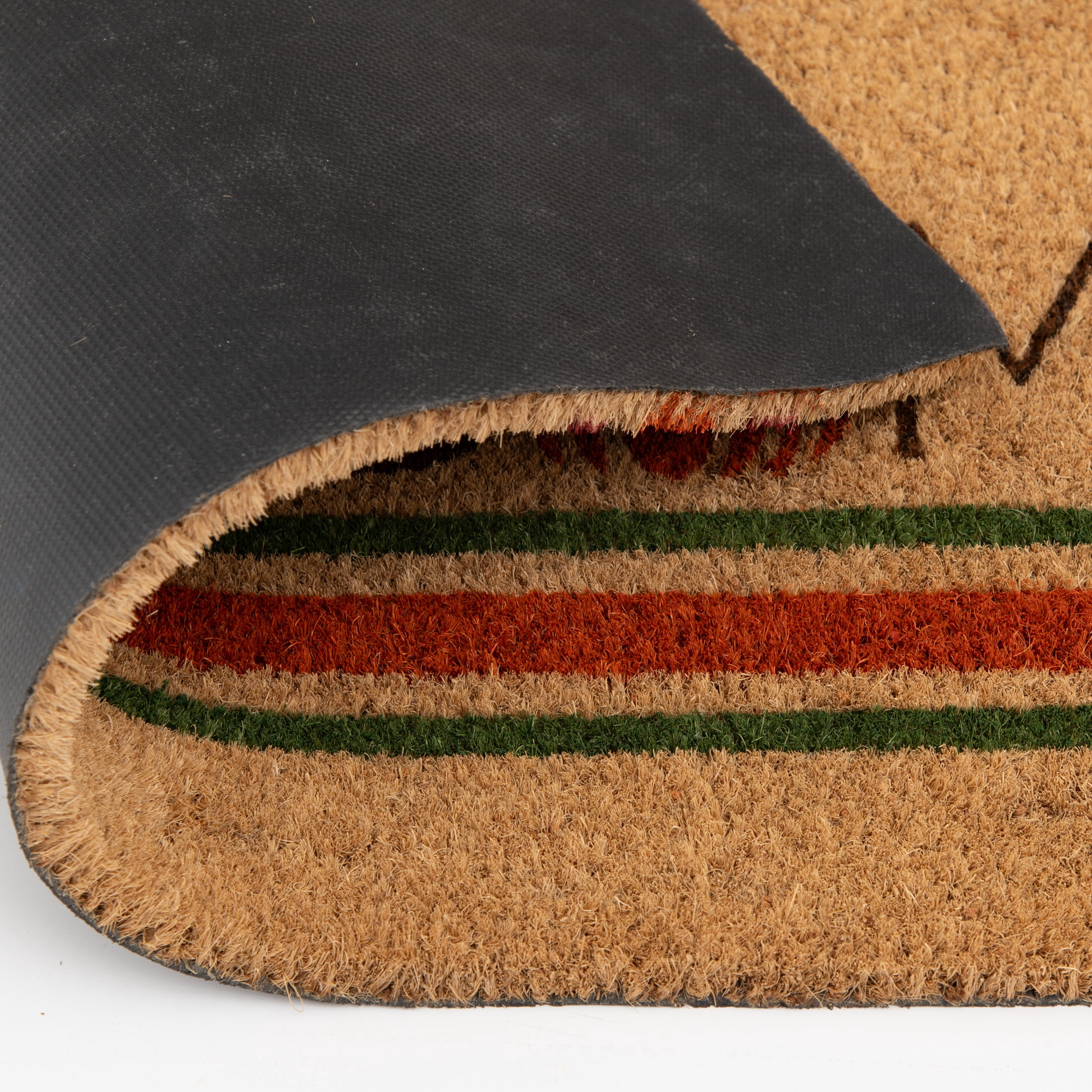 Way To Celebrate Plaid Pumpkin Welcome Coir Outdoor Mat, 18"x30"