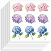 180Pcs Hydrangea Stickers 90x90mm Self-Adhesive Paper Decorative Stickers Waterproof Colorful Flower Planner Decals