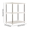 thumbnail image 3 of Rewenti 3Tier Storage Shelves Independent Shelving Unit Pantry Shelves Floor Storage Rack Connectable Storage Rack Sturdy Shelf for Kitchen Pantry Closets Bath Laundry, 3 of 6