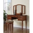 thumbnail image 5 of Poundex Furniture Wood Vanity Set with Mirror and Stool in Black Color, 5 of 5