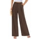 thumbnail image 2 of Pantalones PRETTYGARDEN Palazzo de Pierna Ancha y Cintura Alta para Oficina Casual en Café Talla L, 2 of 9