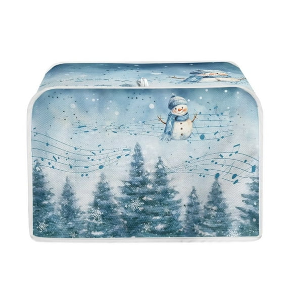 Renewold Happy Christmas Toaster Cover 2 Slice Notes Wide Slot Oven Dust Cover Xmas Trees Anti-Scratch Anti Sputtering Protective Covers for Home Microwave,Bread Maker