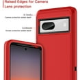 thumbnail image 4 of Designed for Google Pixel 7a Heavy Duty Case, Triple Layer Protection Shockproof Dropproof Dustproof Anti-Scratch Phone Case Cover for Google Pixel 7a,Red, 4 of 7