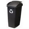thumbnail image 2 of Rubbermaid, Swing Top Recycling Wastebasket, 12.5 gal, Black, 2 of 4