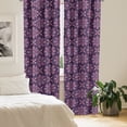 thumbnail image 2 of Ambesonne Ethnic Curtains, Spring Blossoms, Pair of 28"x63", Indigo Pink Pale Pink, 2 of 5