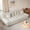 Beige, variant on Magic Home 89" Cloud Sofa,Modern Velvet Couch,3-Seat Sofa for Living Room,Apartment and Small Space,Pink